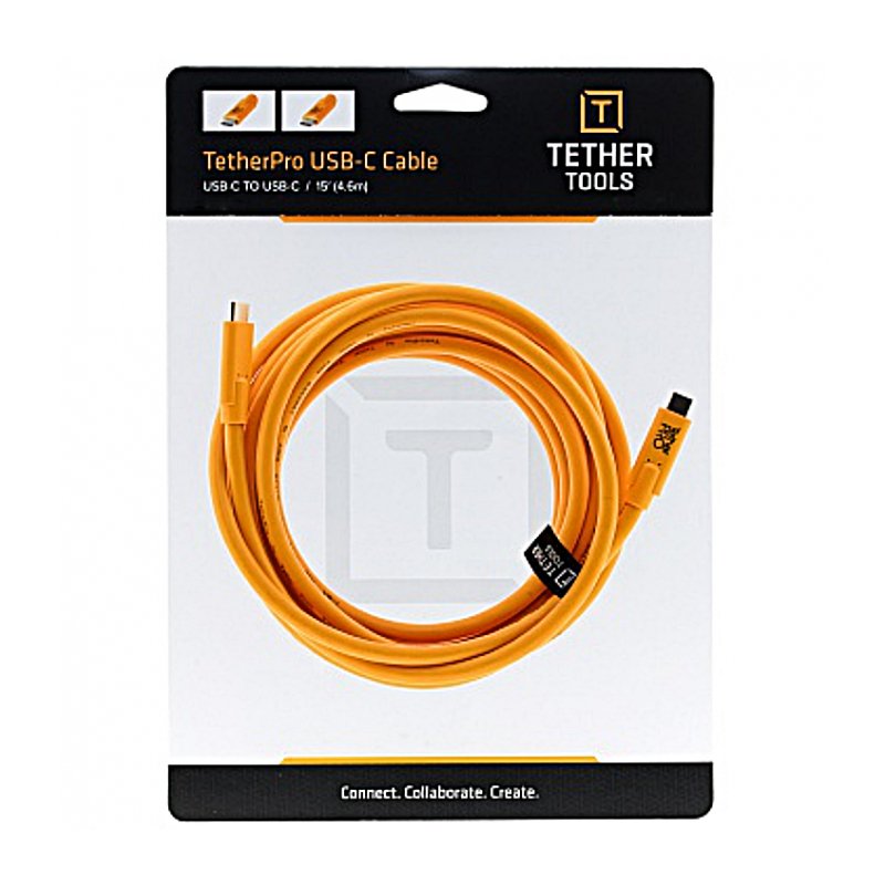 Tether Tools Кабель TetherPro USB-C to USB-C 4.6m Orange (CUC15